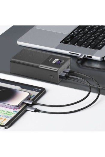 Batteria esterna 40000mAh USB + USB-C 100W Swissten Power Line - nero