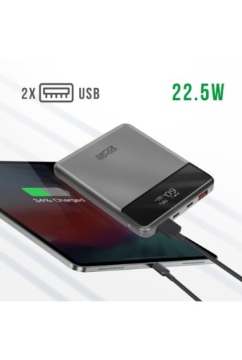 Powerbank 20000mAh 112 5W 2 USB-C + 2 USB 4smarts Enterprise Slim grigio siderale