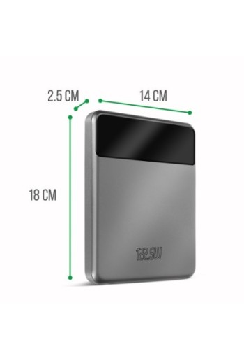 Powerbank 20000mAh 112 5W 2 USB-C + 2 USB 4smarts Enterprise Slim grigio siderale