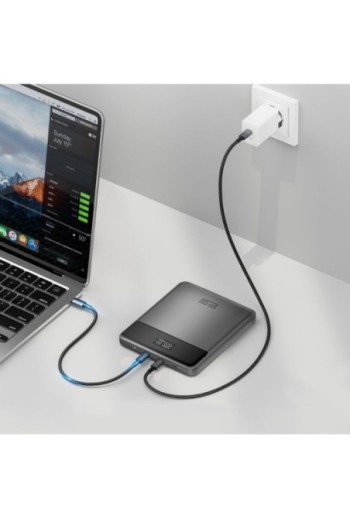 Powerbank 20000mAh 112 5W 2 USB-C + 2 USB 4smarts Enterprise Slim grigio siderale