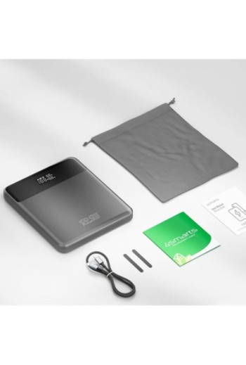 Powerbank 20000mAh 112 5W 2 USB-C + 2 USB 4smarts Enterprise Slim grigio siderale