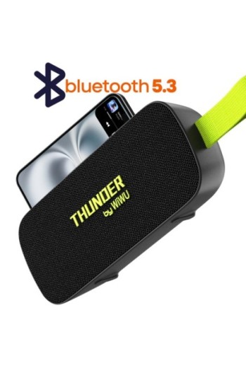 Altoparlante Bluetooth Autonomia 4h e Impermeabile IPX7 – WiWU Thunder H2 Nero