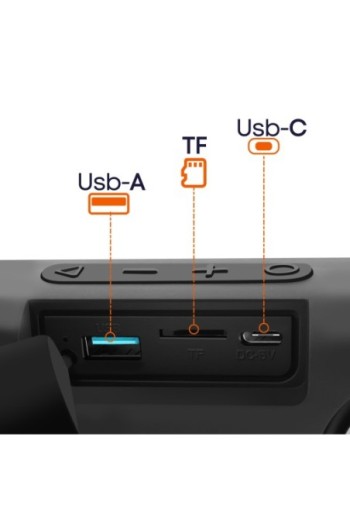 Altoparlante Bluetooth Autonomia 4h e Impermeabile IPX7 – WiWU Thunder H2 Nero