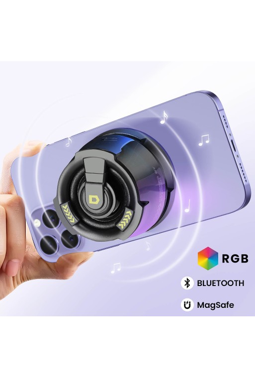 Stereo senza fili Bluetooth MagSafe portatile e luminoso Nero