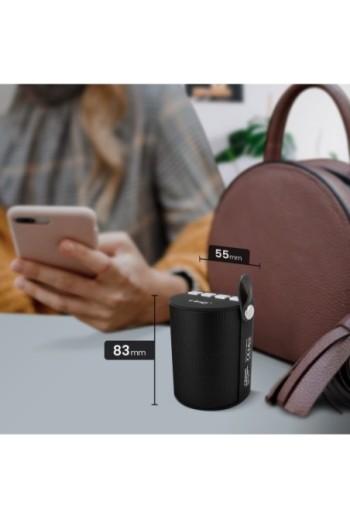 Speaker Senza fili Portatile Bluetooth LED Multicolor Radio FM Lettore USB / micro SD LinQ - Nero