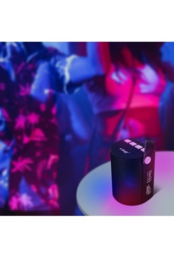 Speaker Senza fili Portatile Bluetooth LED Multicolor Radio FM Lettore USB / micro SD LinQ - Nero