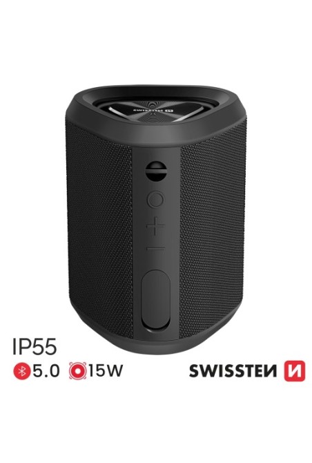 Altoparlante Bluetooth 15W Swissten Spectrum 10h autonomia IP55 - Nero