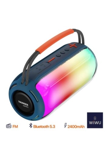 Altoparlante Wireless con LED Multicolore Autonomia 4h – WiWU Thunder H6 Blu