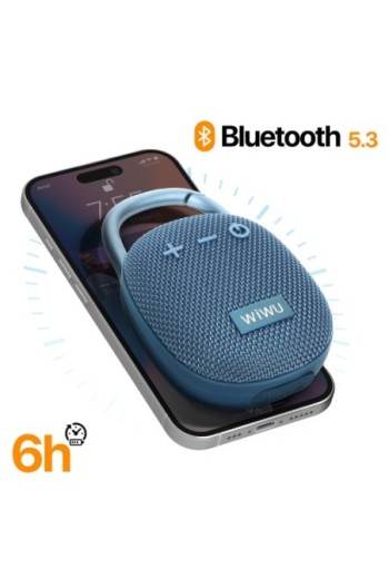 Mini Altoparlante Bluetooth Impermeabile IPX5 con Moschettone – WiWU Clip Fun H3