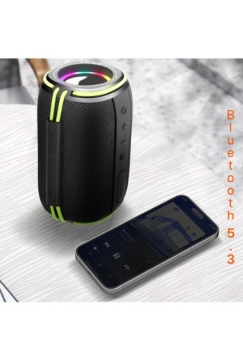 Altoparlante Bluetooth Autonomia 8h con Luce LED – WiWU Thunder H5 Nero