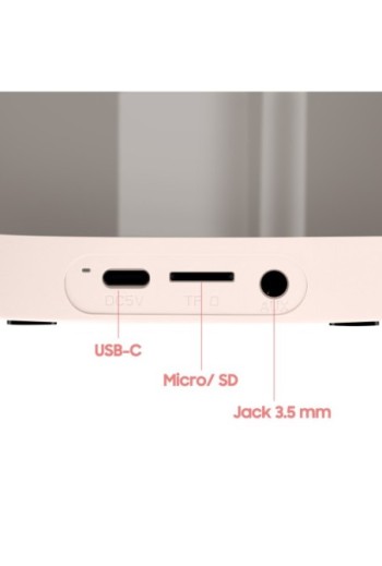 Altoparlante Bluetooth + doppio microfono Maxlife bianco - set karaoke