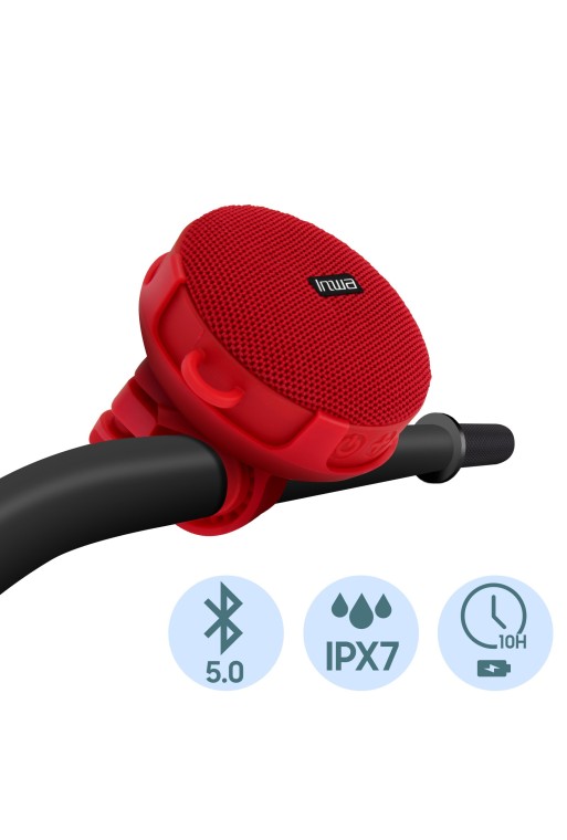 Speaker Bluetooth per Bici Altoparlarnte Senza Fili Impermeabile IPX7 - Rossa