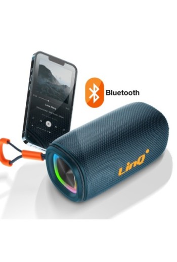 Altoparlante Bluetooth portatile impermeabile IPX6 con LED multicolore – LinQ Blu