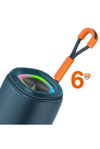 Altoparlante Bluetooth portatile impermeabile IPX6 con LED multicolore – LinQ Blu