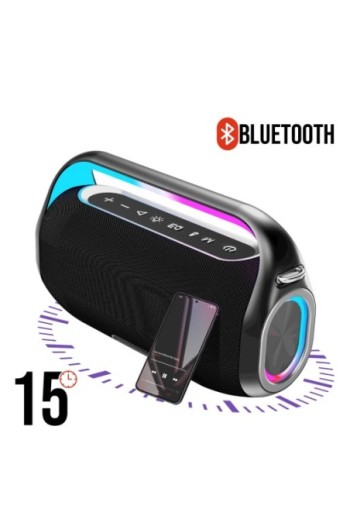 Altoparlante Bluetooth Swissten Harmony 300W Nero con Microfono Karaoke Wireless - Autonomia 15 Ore