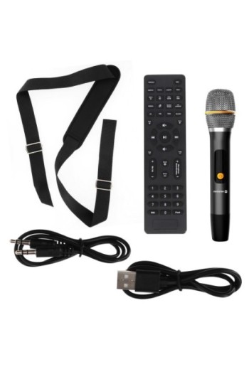 Altoparlante Bluetooth Swissten Harmony 300W Nero con Microfono Karaoke Wireless - Autonomia 15 Ore