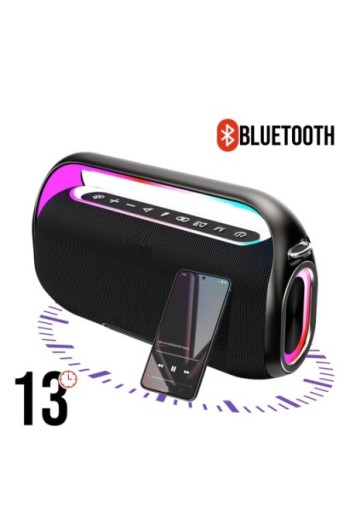 Altoparlante Bluetooth Swissten Harmony 200W Nero con Microfono Karaoke Wireless - Autonomia 13 Ore