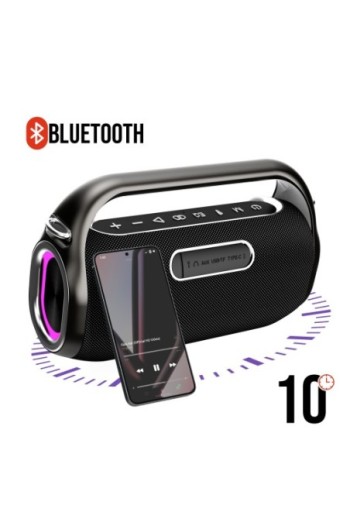 Altoparlante Bluetooth Swissten Harmony 80W Nero con Microfono Karaoke Wireless - Autonomia 10 Ore