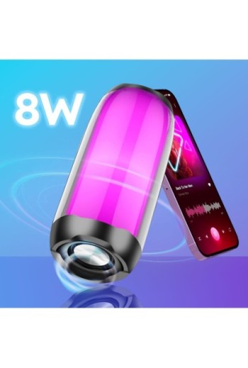 Cassa Bluetooth Impermeabile IPX6 - Suono stereo 8W + LED RGB - LinQ