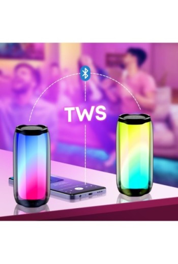 Cassa Bluetooth Impermeabile IPX6 - Suono stereo 8W + LED RGB - LinQ