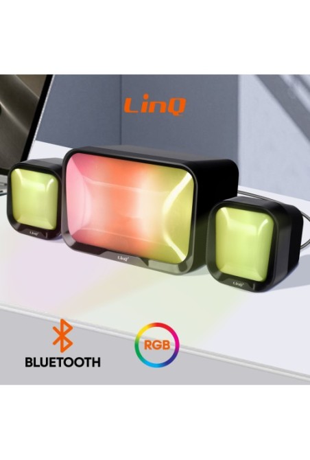 Altoparlante per PC Bluetooth + jack 3 5 mm - LinQ nero