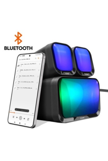 Altoparlante per PC Bluetooth + jack 3 5 mm - LinQ nero