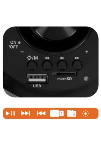 Altoparlante per PC Bluetooth da gaming con luce LED - LinQ nero