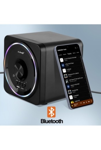 Altoparlante per PC Bluetooth da gaming con luce LED - LinQ nero