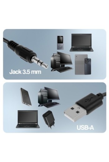 Altoparlante per PC Bluetooth da gaming con luce LED - LinQ nero