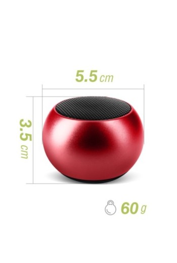 Mini-altoparlante Bluetooth Moxie Iron Boom Mini design compatto - rosso
