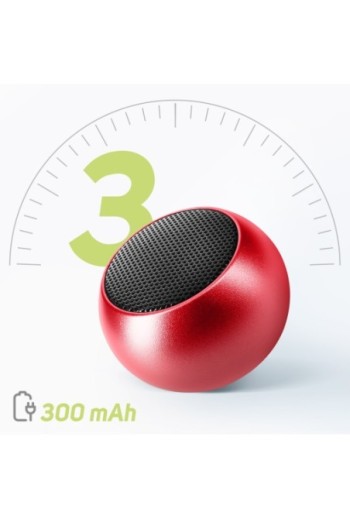 Mini-altoparlante Bluetooth Moxie Iron Boom Mini design compatto - rosso