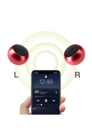 Mini-altoparlante Bluetooth Moxie Iron Boom Mini design compatto - rosso