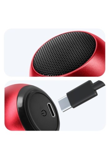 Mini-altoparlante Bluetooth Moxie Iron Boom Mini design compatto - rosso