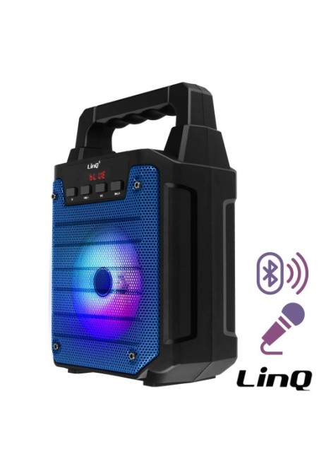 Altoparlante luminoso Bluetooth compatibile con microfono LinQ - blu