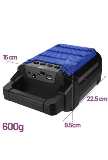 Altoparlante luminoso Bluetooth compatibile con microfono LinQ - blu