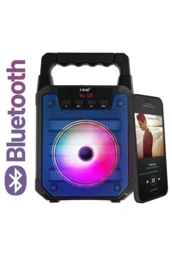 Altoparlante luminoso Bluetooth compatibile con microfono LinQ - blu