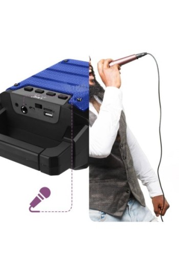 Altoparlante luminoso Bluetooth compatibile con microfono LinQ - blu