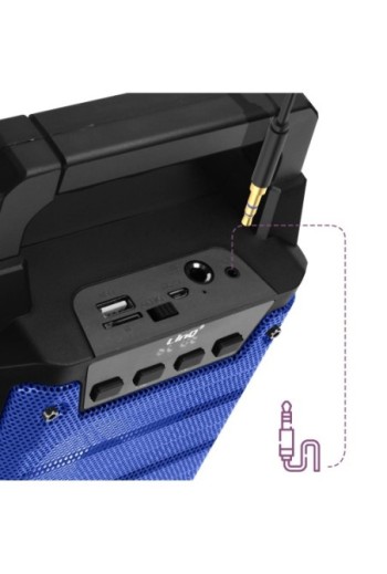 Altoparlante luminoso Bluetooth compatibile con microfono LinQ - blu