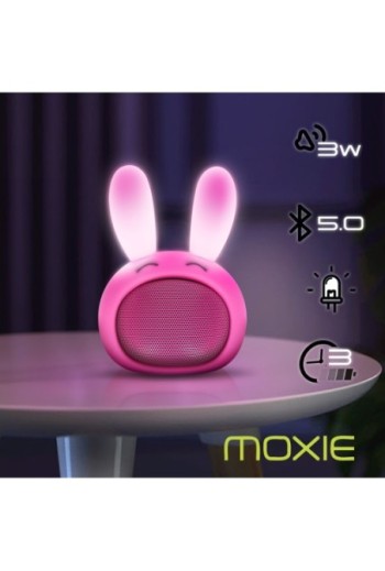 Altoparlante luminoso Bluetooth 3W Moxie Mini Boom Light - coniglietto rosa
