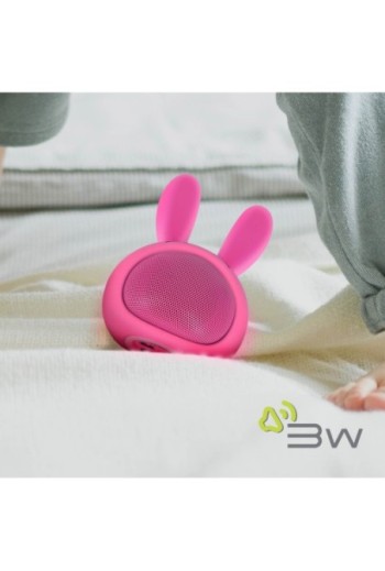 Altoparlante luminoso Bluetooth 3W Moxie Mini Boom Light - coniglietto rosa