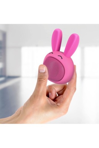 Altoparlante luminoso Bluetooth 3W Moxie Mini Boom Light - coniglietto rosa