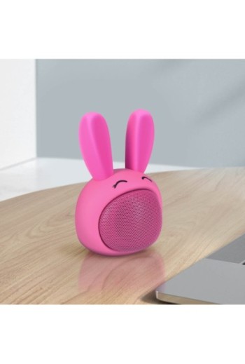 Altoparlante luminoso Bluetooth 3W Moxie Mini Boom Light - coniglietto rosa