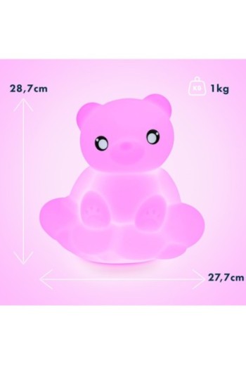 Altoparlante Bluetooth orsetto luminoso 15W intensità regolabile e autonomia di 6 ore Bigben Lumin'US