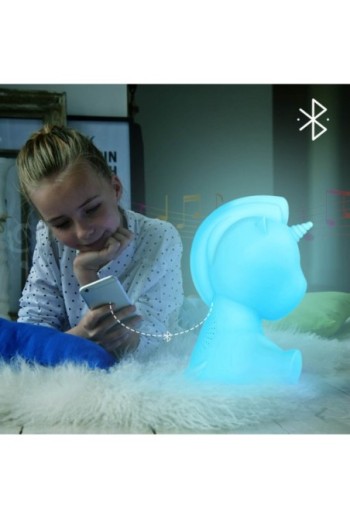 Altoparlante Bluetooth unicorno luminoso 15W intensità regolabile e autonomia di 8 ore Bigben Lumin'US