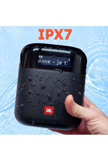 Altoparlante radio JBL Bluetooth 4.2 Suono cristallino Impermeabile IPX7 Schermo LCD e Autonomia 15h Tuner XL Nero