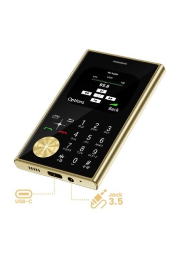 Telefono Dual SIM con Bluetooth e Radio FM – Stile Line Oro