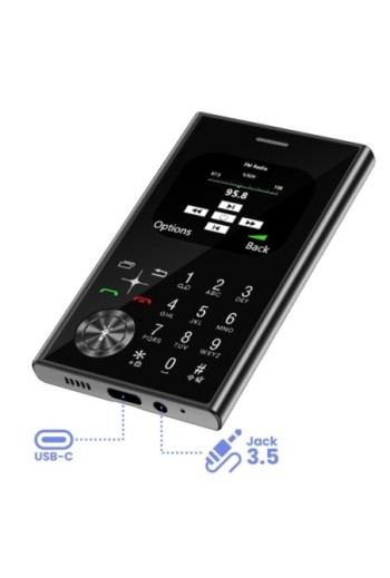 Telefono Dual SIM con Bluetooth e Radio FM – Stile Line Nero