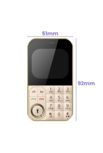 Telefono Dual SIM con Bluetooth e Radio FM – Stile Curve Oro