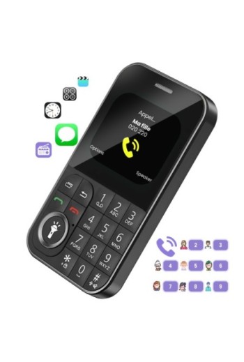 Telefono Dual SIM con Bluetooth e Radio FM – Stile Curve Nero