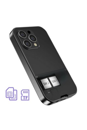 Telefono Dual SIM con Bluetooth e Radio FM – Stile Curve Nero